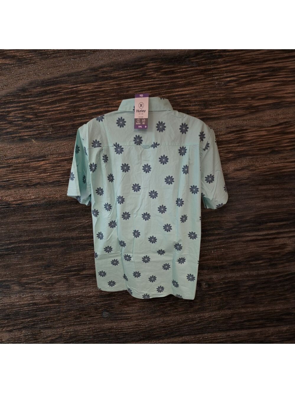 Men's Hurley Short Sleeve Button Down Shirt Size XXL - Picture 2 of 3